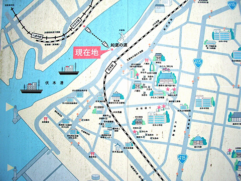 「如意の渡」にあった案内地図です